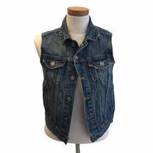 Levi's Trucker Vest  Jacket Levis Strauss Women's Blue Denim Sleeveless S B1